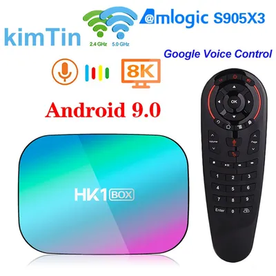 Boîtier TV HK1 Amlogic S905bery Android 9.0 4 Go/32 Go/64 Go lecteur multimédia 8K/4K @ Bery