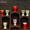 Tasse d'alimentation en eau en céramique traditionnelle 2 pièces/lot Hall de bouddha verre à vin
