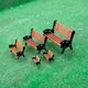 Mini modèle de chaise de parc table de sable de jardin pelouse mise en scène matériaux de