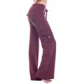 Pantalon cargo élastique à jambe large pour femme jogging doux pantalon de survêtement droit