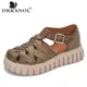 DRKANadvocate-Sandales à plateforme faites à la main pour femmes chaussures d'été 100% cuir de