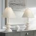 360 Lighting Ashely 24.5" White Geometric Modern Table Lamps Set of 2