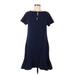 Stella McCartney Casual Dress - DropWaist: Blue Solid Dresses - Women's Size 38