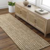 Ambel 4' x 6' Cottage Jute Tan/Off White/Dark Brown/Dark Beige/Nutmeg Area Rug - Hauteloom