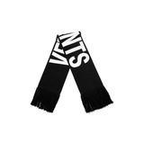 Logo Intarsia-knitted Fringed Scarf