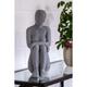 "Moderne Skulptur Figur Sandsteinguss \"Denkende Frau\" mit Glasfaser verstärkt | von Innen hohl | Dekoration für Wohnbereich und Garten"