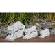 Granit-Stein Tierfigur Tiger | Frostfest | Länge 60 cm | Grau | Handarbeit |Asiatische Dekoration für Garten und Terrasse