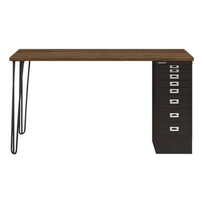 Bisley Schreibtisch »MultiRange« nussbaumfarbene Platte mit 8 Schubladen schwarz, 140x74x60 cm Image