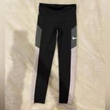 Nike Bottoms | Girl’s Size Small Nike Tights. Great Condition. Black/White/Gray. | Color: Black/White | Size: Sg