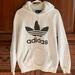 Adidas Shirts | Adidas White Hoodie Sweatshirt Size Medium | Color: Black/White | Size: M