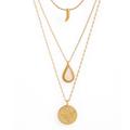 Madewell Jewelry | Madewell Engraved Pendant Necklace Set | Color: Gold | Size: Os