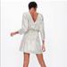 Zara Dresses | Nwot Zara Sequin Faux Wrap Mini Dress // Small | Color: Gold/Silver | Size: S