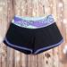 Lululemon Athletica Shorts | Lululemon Groovy Run Floral Short Black/ Quilt/ Power Purple, Size 6 | Color: Black/Purple | Size: 6