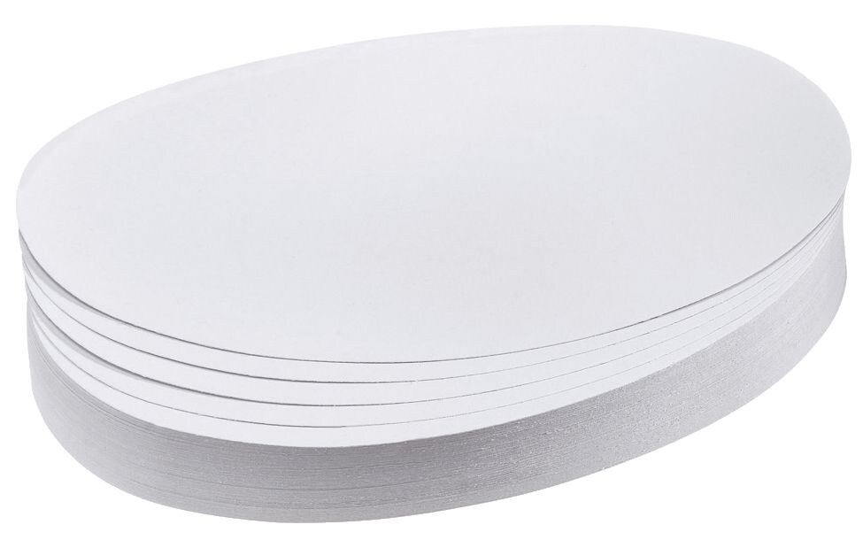 Franken UMZ111909 Moderationskarte - Oval, 190 x 110 mm, weiß, 500 Stück Image