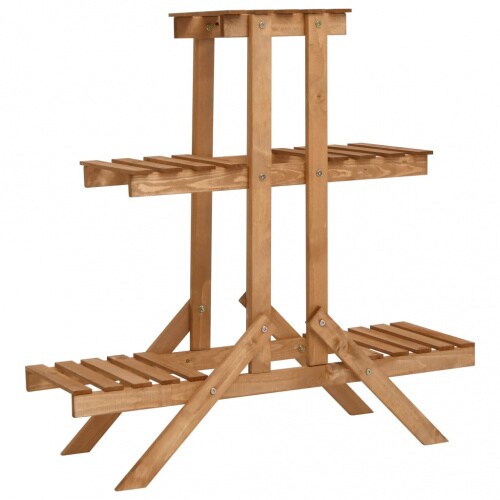 vidaXL Blumenständer Tannenholz : Größe - 83 x 25 x 83 cm Image