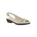 Wide Width Women's Fantasia Sandals by Easy Street® in Bone (Size 8 W)