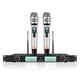 Microphone Dual Wireless Microphones for Karaoke, Speech, Meeting, Party, Stage UHF Rechargeable Wireless Microphone System with Dual Antennas and LCD Display Handheld Microphone