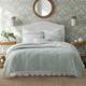 Laura Ashley Solid Velvet Reversible Bedding Set, All Season Home Décor with Bonus Pillow Cover, Polyester, Diamond Stitch Sage Green, Queen