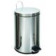 Buckingham Stainless Steel Pedal Bin Waste Trash Bin Office Bathroom kitchen with Plastic Inner Bucket, 30 Litre