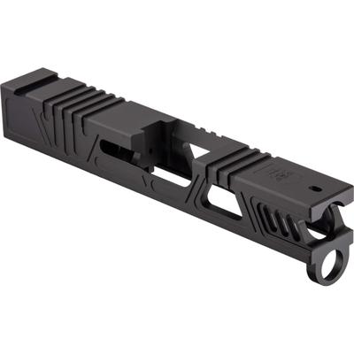 Gun Cuts Cyberpunk Slide for Glock 43/43X No Optic Cut Graphite Black GC-G43-CYB-GBL-NO