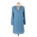 Old Navy Casual Dress - Popover: Blue Dresses - Women's Size Small