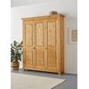 Schuhschrank HOME AFFAIRE "Rauna", beige (natur), B:159cm H:194cm T:39cm, Massivholz, Schränke, aus massiver Kiefer, viel Stauraum