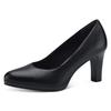 Pumps TAMARIS, Damen, Gr. 38, schwarz, Leder, Lederimitat, klassisch, Schuhe, Abendschuh, Festtagsschuh, Trichterabsatz, mit Touch It-Ausstattung