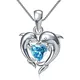 CAOSHI – collier en forme de cœur pour femme accessoire Chic dauphin pour cérémonie de
