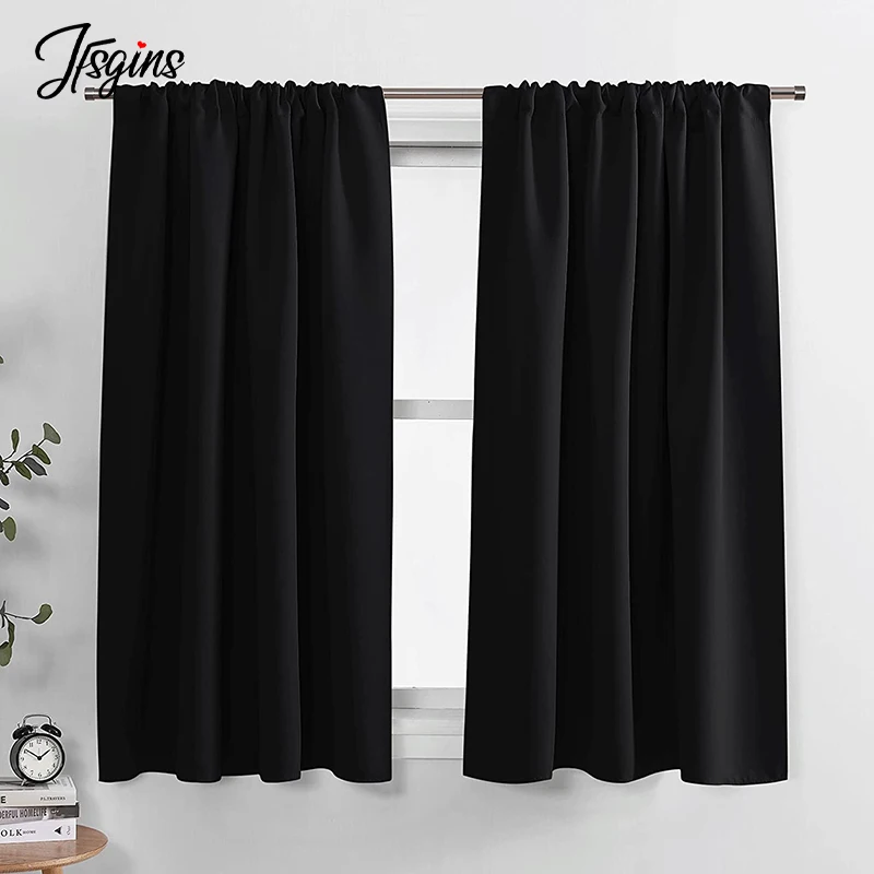 Rideaux courts occultants pour chambre à coucher, stores Opaques pour fenêtre, salon, cuisine, traitement, petits rideaux prêts à l
