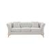 Elegant Chesterfield Design 3 Seat Bench Velvet Loveseat Modern Living Room Sofa Couch with Metal Legs & Scroll Arms