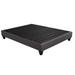Tamy 13 Inch Twin Size Platform Bed Frame, Wood Base, Dark Gray Linen