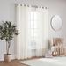 Eclipse Emina Crushed Sheer Voile Grommet Curtain Panel.