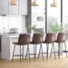 Mixoy Bar Stools, Upholstered Faux Leather Barstools with Back, Modern High Bar Chairs Arts Bar Height Stools