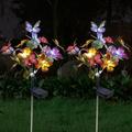 KTCINA 2Pack Solar Butterfly Lights Solar Stake Lights Butterfly Decorative Lights IP65 Waterproof Solar Powered Lawn Lamp Landscape Stakes Light LED Decorative for Yard Lawn Patio