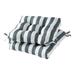 Canopy Stripe Gray 20 in. Square Outdoor Tufted Seat Cushion (set of 2) by Greendale Home Fashions