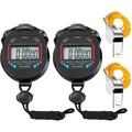 Digital Stopwatch Timers Sports Stopwatch LCD Screen Display Waterproof Stopwatch for Referee or Kid Use