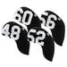 Neoprene Golf Iron Club Head Cover Protector Simple Sand Wedge Golf Club Iron Headcover Number Printed 48-60 Degree