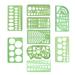 Worallymy 1 Set Circle Stencil Plastic High-quality Convenient Use Eye-catching Templates for Drafting Exquisite Appearance Long Lifespan Type 7