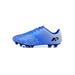 Colisha Youths Football Shoes Round Toe Soccer Cleats Low Top Sport Sneakers Training Breathable Athletic Shoe Lace Up Black Sapphire Blue Long Cleats 8(M)