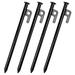 Plutput 4 Pack Tent Stakes 12 inch Heavy Duty Tent Pegs Tarp Pegs Camping Stakes for Outdoor Camping (Black)