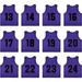 YOUI-GIFTS Set of 12 Numbered (13-24) Soccer Vests/Sport Pinnies/Training Bibs with Free Carry Bag