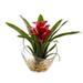 Nearly Natural 8 Tropical Bromeliad in Angled Vase Artificial Arrangement