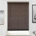 MOOD Architectural Faux Wood Window Blinds | driftwood brown 2 inch Mocha wooden blinds | 40 inch wide blinds for windows | Custom Made Cordless Blackout | Mocha | 40 Wide x 72 Tall