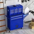 iYofe Rolling Tool Box 8-Drawer Garage Workshop Tool Chest Organizer w/Lockable Wheels & Sliding Drawers & Detachable Top & Adjustable Shelf Tool Storage Cabinet