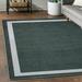 Playa Rug Machine Washable Area Rug With Non Slip Backing - Stain Resistant - Eco Friendly - Family and Pet Friendly - Everest Geometric Modern Bordered Green&Creme Design 5 8 x9