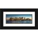 Bibikow Walter 18x9 Black Ornate Wood Framed with Double Matting Museum Art Print Titled - New England-Massachusetts-Boston-city skyline from Boston Harbor-dusk