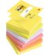 Post-it Z-Notes Neon Rainbow Collection, Packung mit 6 Blöcken, 100 Blatt pro Block, 76 mm x 76 mm, Farben: Gelb, Grün, Lila, Pink, Orange - Selbstklebende Notizzettel für Notizen und Erinnerungen