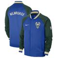 Men's Nike Royal/Hunter Green Milwaukee Bucks 2022/23 City Edition Showtime Thermaflex Full-Zip Jacket