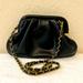Anthropologie Bags | Anthropologie Faux Black Leather Clutch | Color: Black/Gold | Size: Small