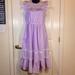 J. Crew Dresses | J. Crew Tiered Ruffled Laced Maxi Dress | Color: Purple/White | Size: S